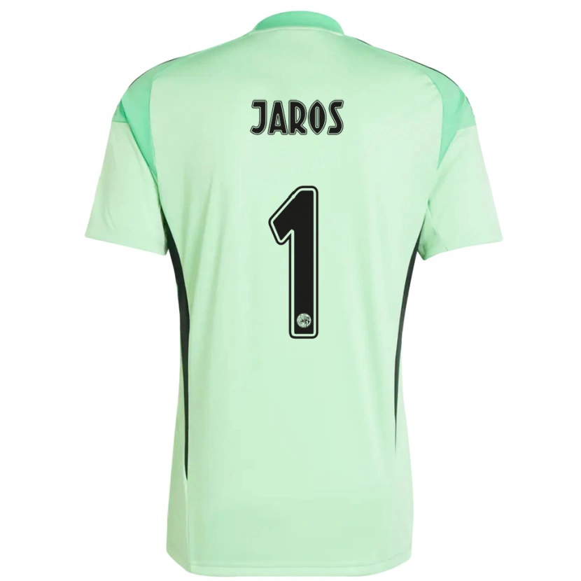 Danxen Niño Camiseta Vitezslav Jaros #1 Verde Claro Negro Portero Equipación 2025/26 La Camisa