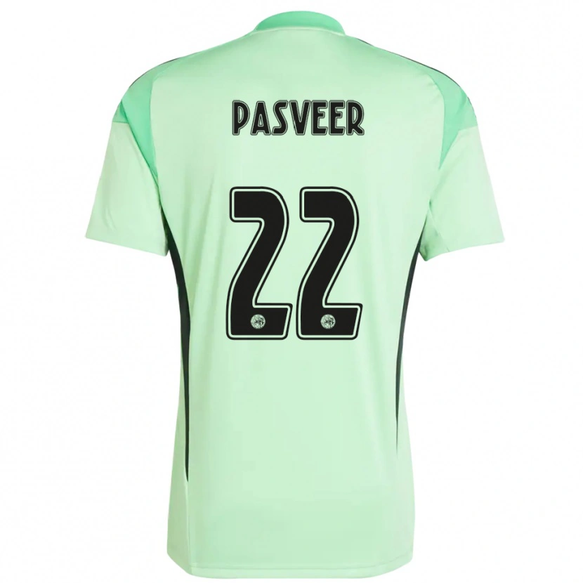 Danxen Niño Camiseta Remko Pasveer #22 Verde Claro Negro Portero Equipación 2025/26 La Camisa