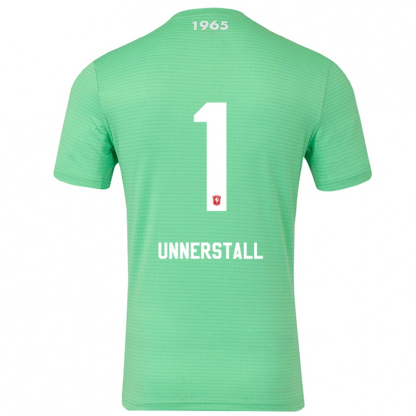 Danxen Niño Camiseta Lars Unnerstall #1 Verde Blanco Claro Portero Equipación 2025/26 La Camisa