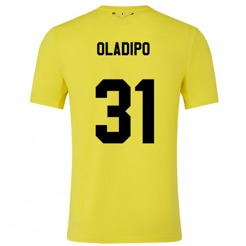 Danxen Niño Camiseta Laolu Oladipo #31 Amarillo Negro Portero Equipación 2025/26 La Camisa