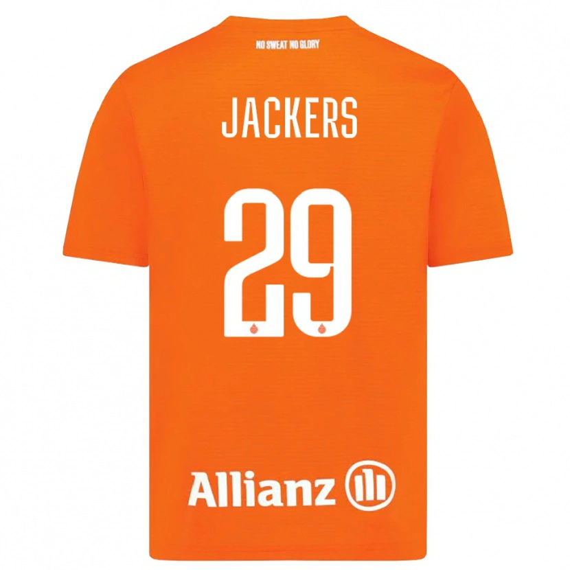 Danxen Niño Camiseta Nordin Jackers #29 Naranja Blanco Portero Equipación 2025/26 La Camisa