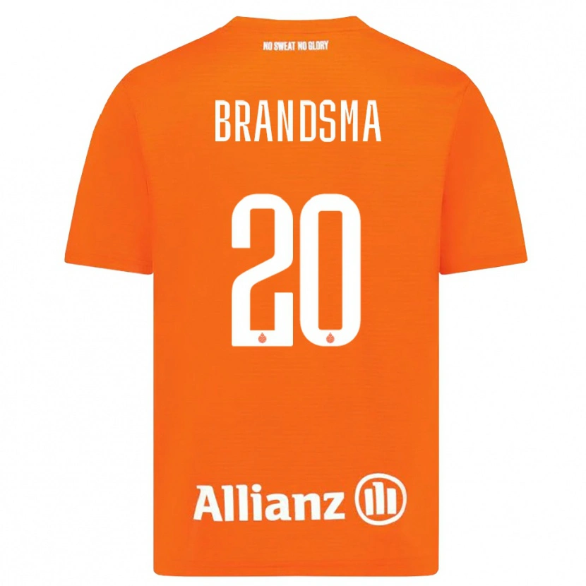 Danxen Niño Camiseta Ilke Brandsma #20 Naranja Blanco Portero Equipación 2025/26 La Camisa