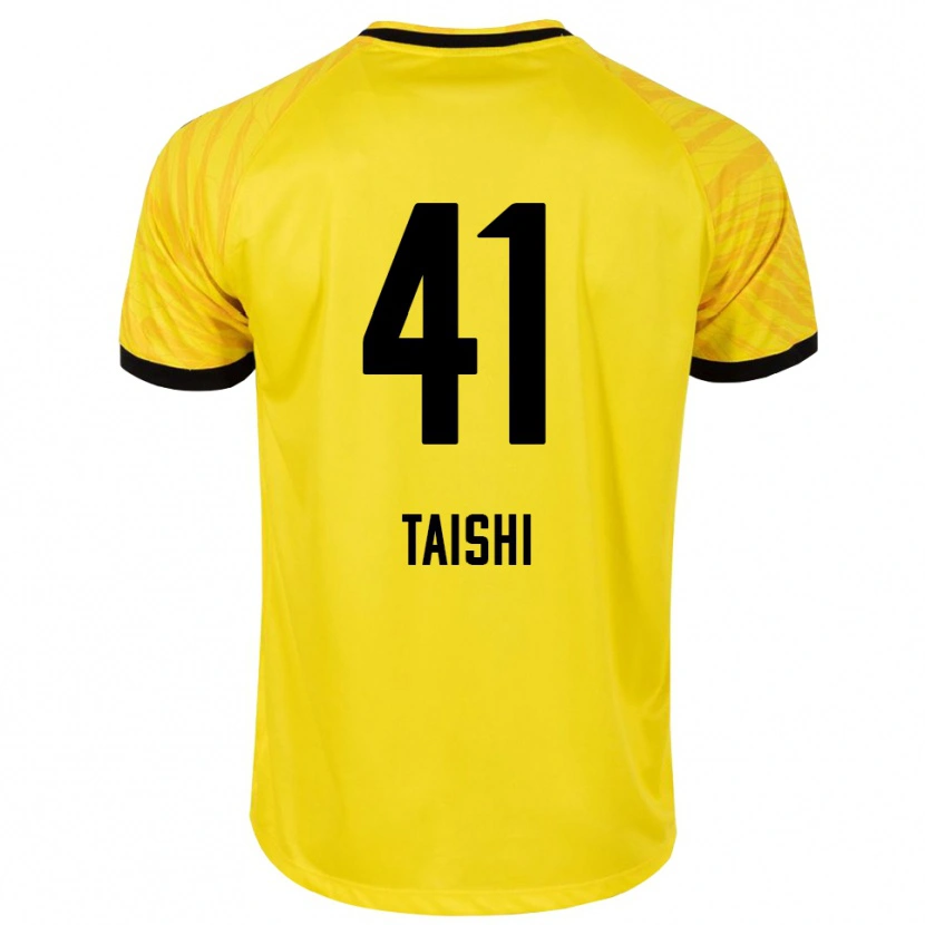 Danxen Niño Camiseta Taishi Brandon Nozawa #41 Amarillo Negro Portero Equipación 2025/26 La Camisa