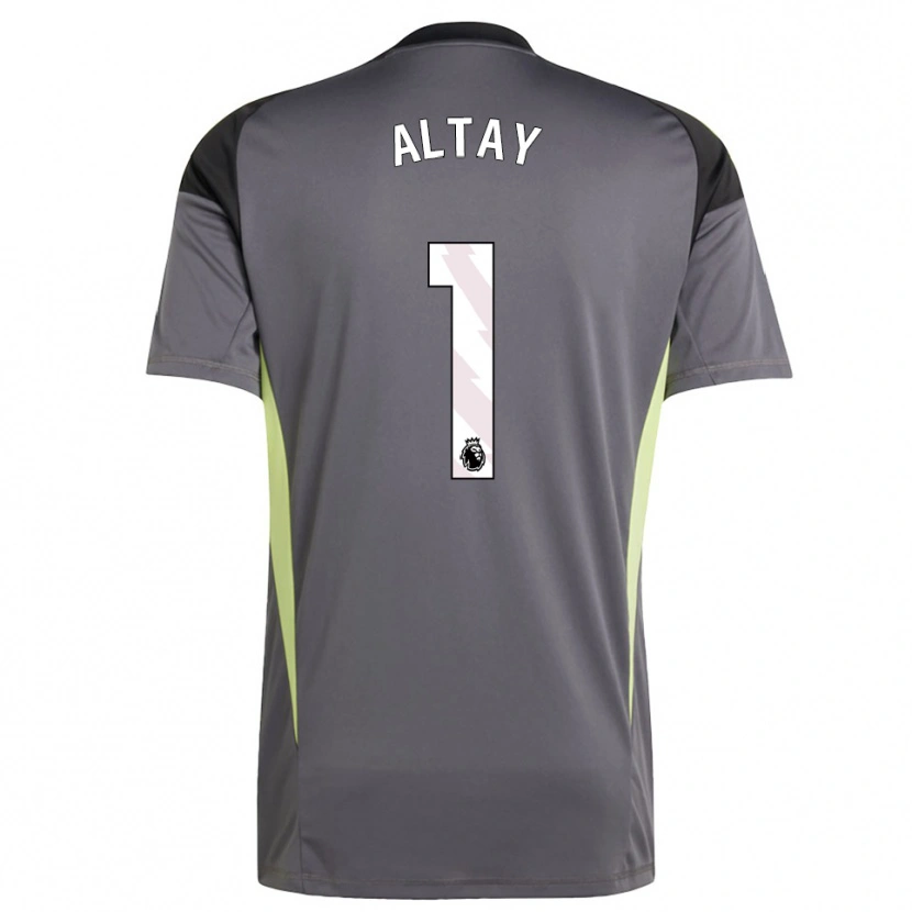 Danxen Niño Camiseta Altay Bayındır #1 Gris Oscuro Blanco Portero Equipación 2025/26 La Camisa