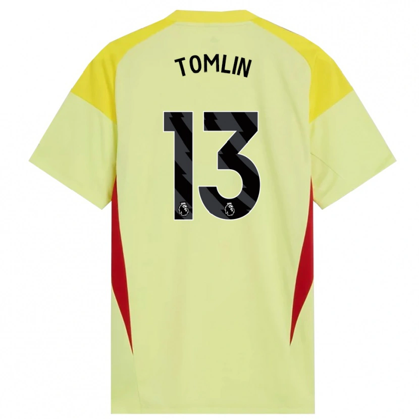 Danxen Niño Camiseta Jack Tomlin #13 Amarillo Rojo Negro Portero Equipación 2025/26 La Camisa