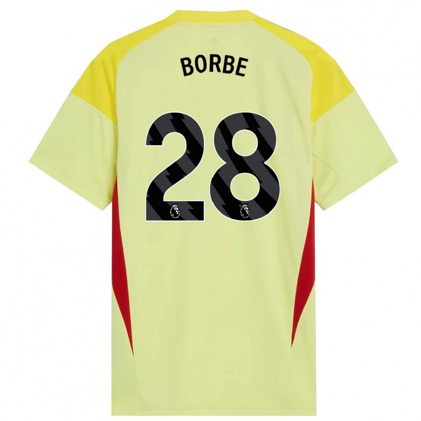 Danxen Niño Camiseta Anneke Borbe #28 Amarillo Rojo Negro Portero Equipación 2025/26 La Camisa