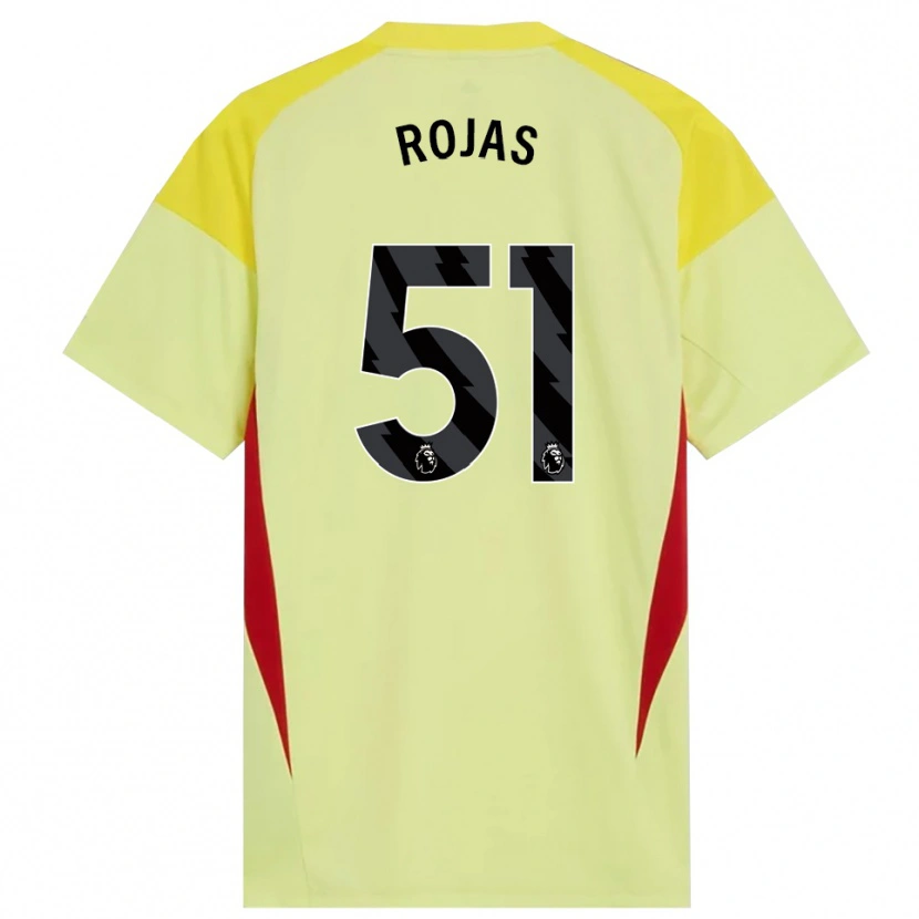 Danxen Niño Camiseta Alexéi Rojas #51 Amarillo Rojo Negro Portero Equipación 2025/26 La Camisa