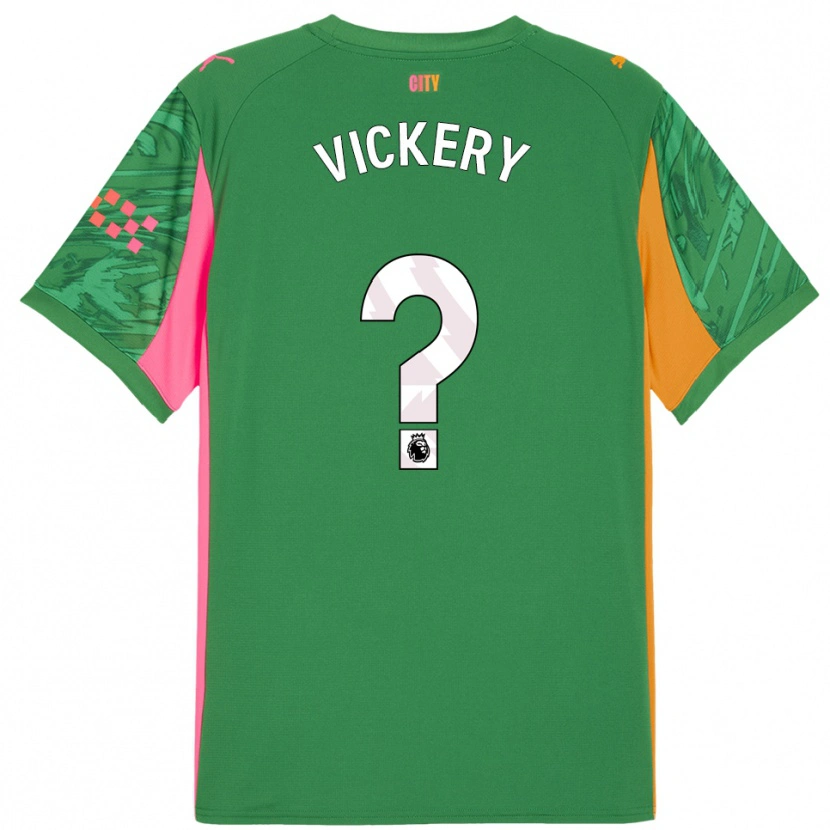 Danxen Niño Camiseta Ben Vickery #0 Verde Naranja Portero Equipación 2025/26 La Camisa