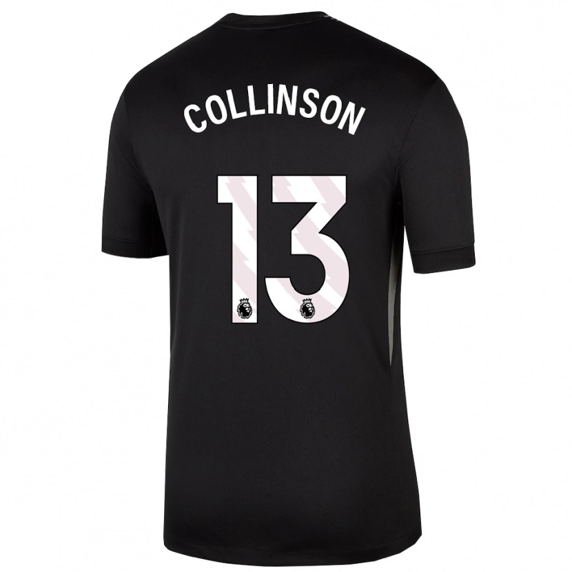 Danxen Niño Camiseta Isaac Collinson #13 Blanco Negro Portero Equipación 2025/26 La Camisa