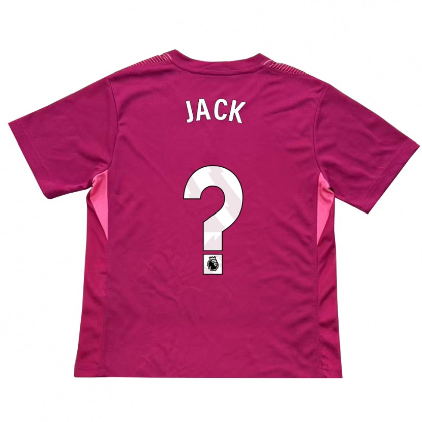 Danxen Niño Camiseta Mikel Jack #0 Rosa Blanco Portero Equipación 2025/26 La Camisa
