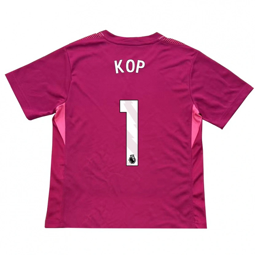 Danxen Niño Camiseta Lize Kop #1 Rosa Blanco Portero Equipación 2025/26 La Camisa
