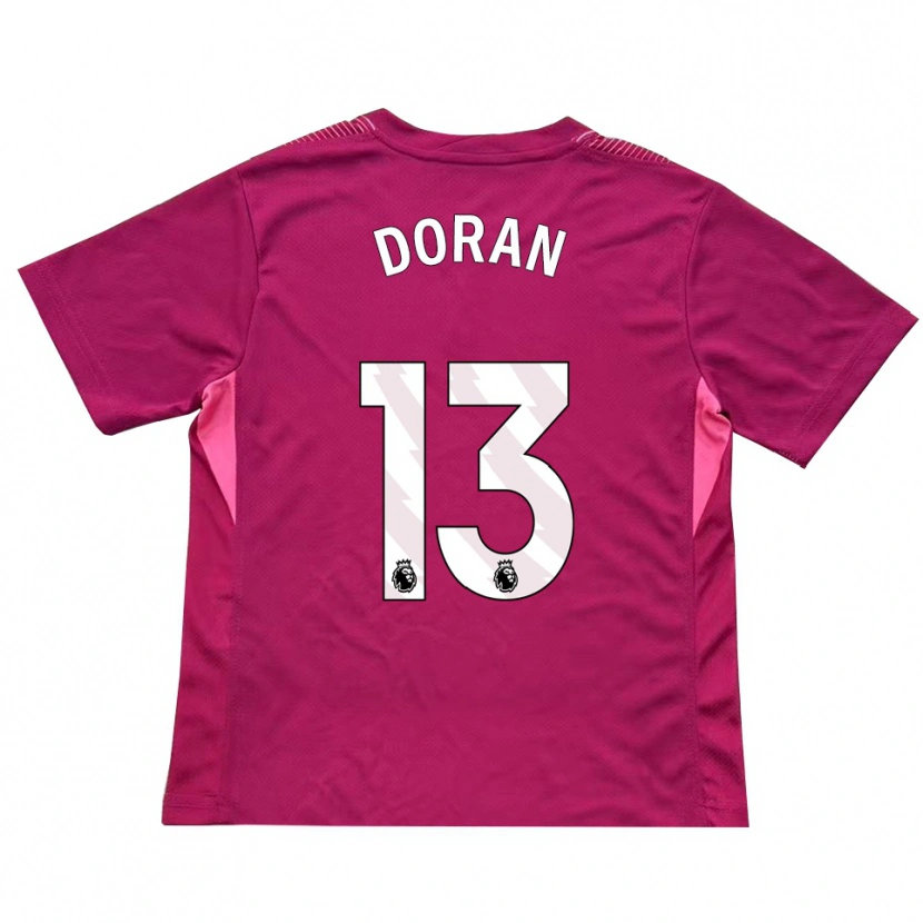 Danxen Niño Camiseta Farren Doran #13 Rosa Blanco Portero Equipación 2025/26 La Camisa