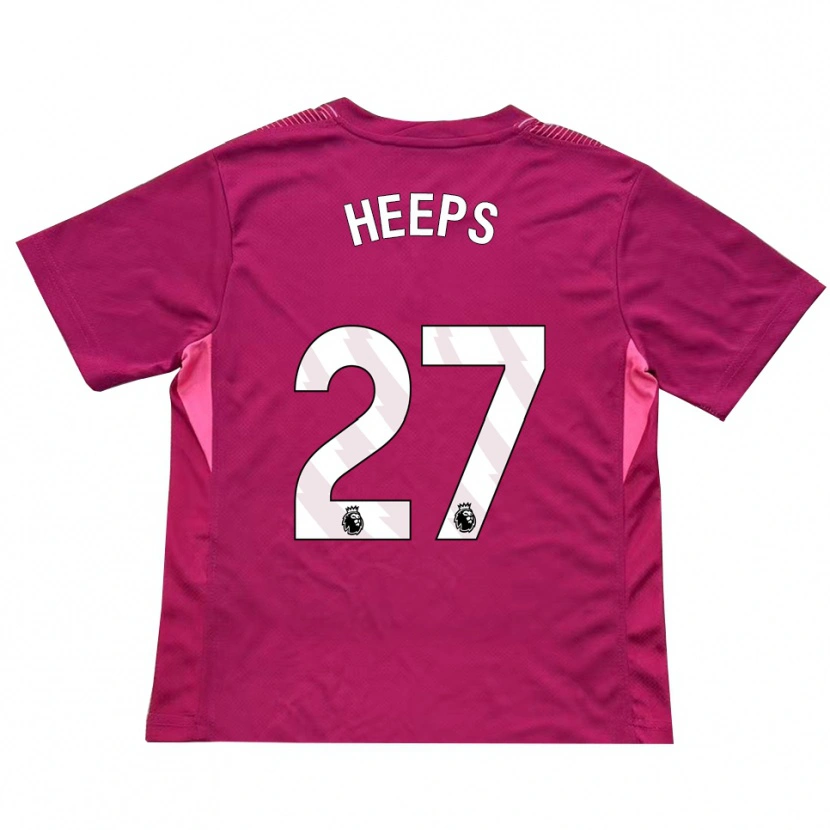 Danxen Niño Camiseta Eleanor Heeps #27 Rosa Blanco Portero Equipación 2025/26 La Camisa