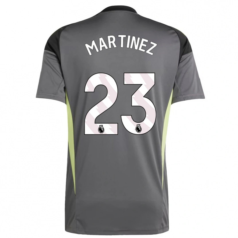 Danxen Niño Camiseta Emiliano Martínez #23 Gris Oscuro Negro Portero Equipación 2025/26 La Camisa