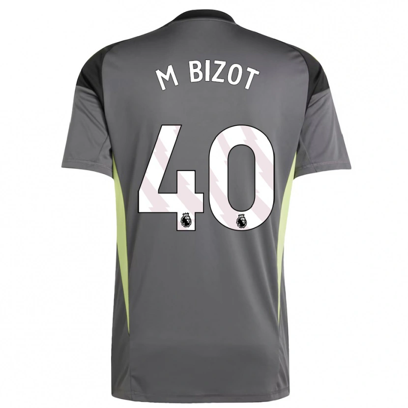 Danxen Niño Camiseta Marco Bizot #40 Gris Oscuro Negro Portero Equipación 2025/26 La Camisa