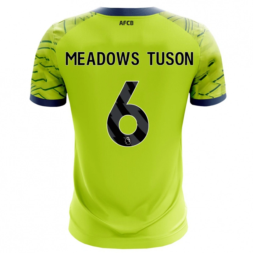 Danxen Niño Camiseta Freya Meadows Tuson #6 Verde Amarillo Portero Equipación 2025/26 La Camisa