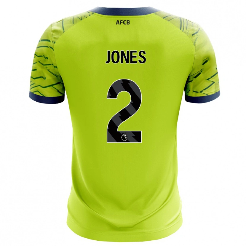 Danxen Niño Camiseta Abby Jones #2 Verde Amarillo Portero Equipación 2025/26 La Camisa