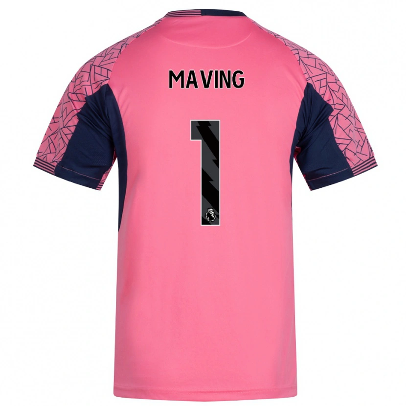 Danxen Niño Camiseta Emily Maving #1 Rosa Negro Portero Equipación 2025/26 La Camisa