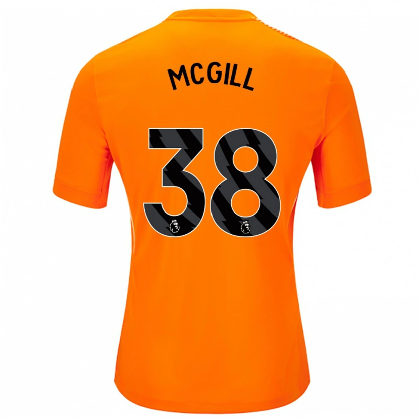 Danxen Niño Camiseta Tom McGill #38 Naranja Negro Portero Equipación 2025/26 La Camisa
