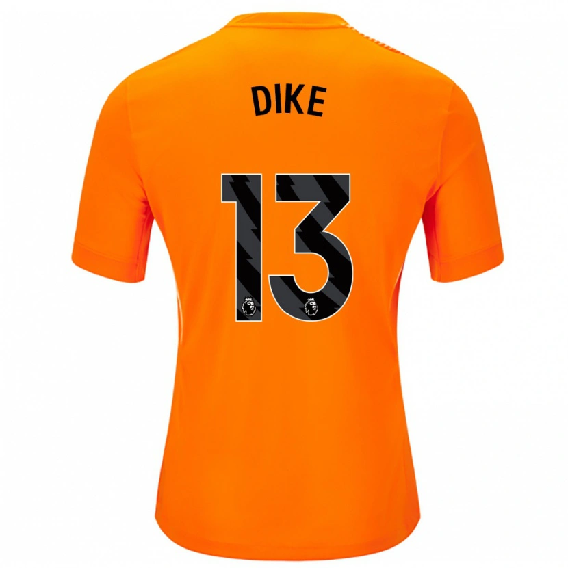 Danxen Niño Camiseta Michael Dike #13 Naranja Negro Portero Equipación 2025/26 La Camisa