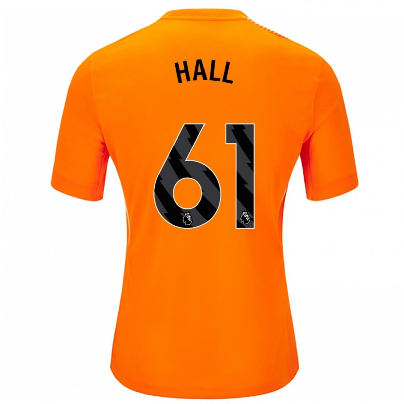 Danxen Niño Camiseta Steven Hall #61 Naranja Negro Portero Equipación 2025/26 La Camisa