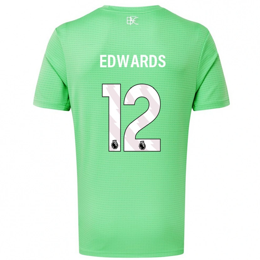 Danxen Niño Camiseta Connor Edwards #12 Verde Medio Portero Equipación 2025/26 La Camisa