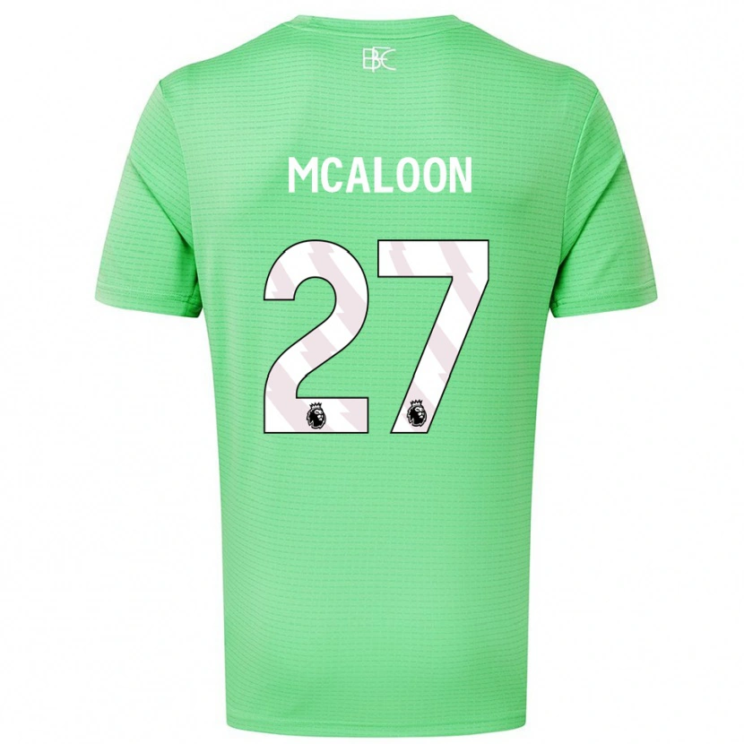 Danxen Niño Camiseta Naoisha Mcaloon #27 Verde Medio Portero Equipación 2025/26 La Camisa