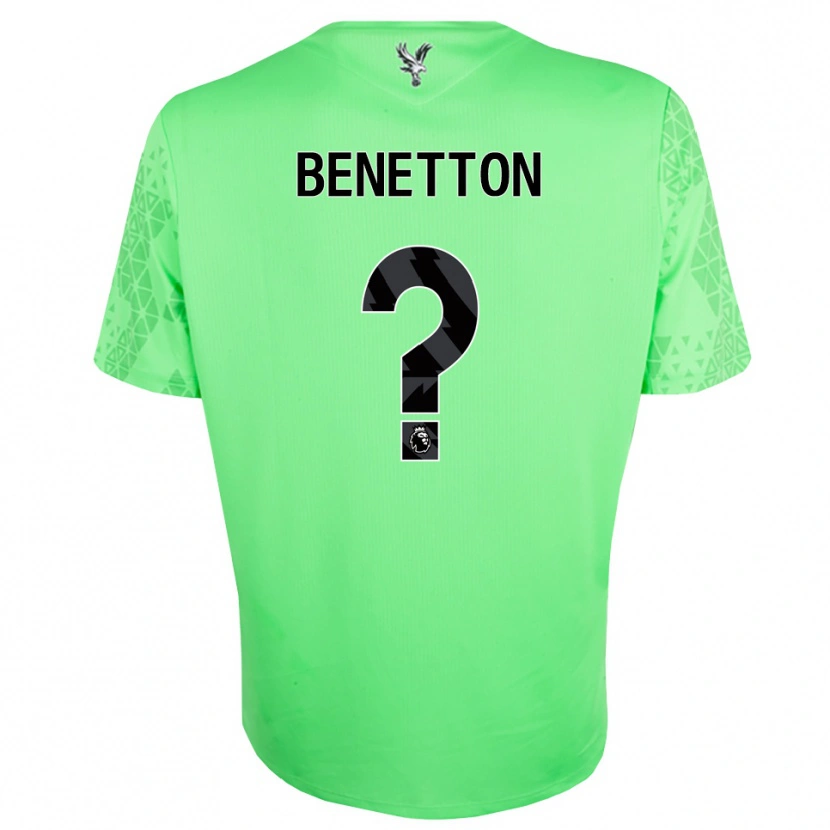 Danxen Niño Camiseta Lucca Benetton #0 Verde Negro Portero Equipación 2025/26 La Camisa