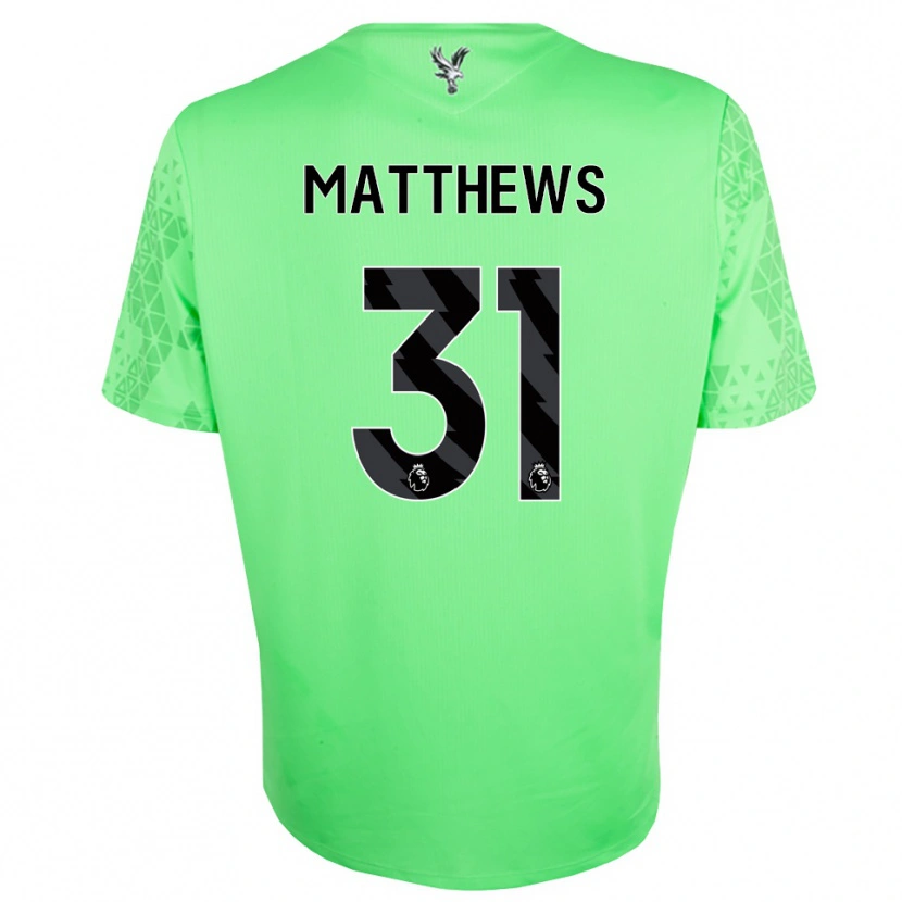 Danxen Niño Camiseta Remi Matthews #31 Verde Negro Portero Equipación 2025/26 La Camisa