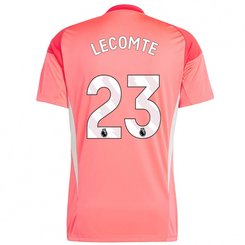 Danxen Niño Camiseta Benjamin Lecomte #23 Blanco Rojo Portero Equipación 2025/26 La Camisa