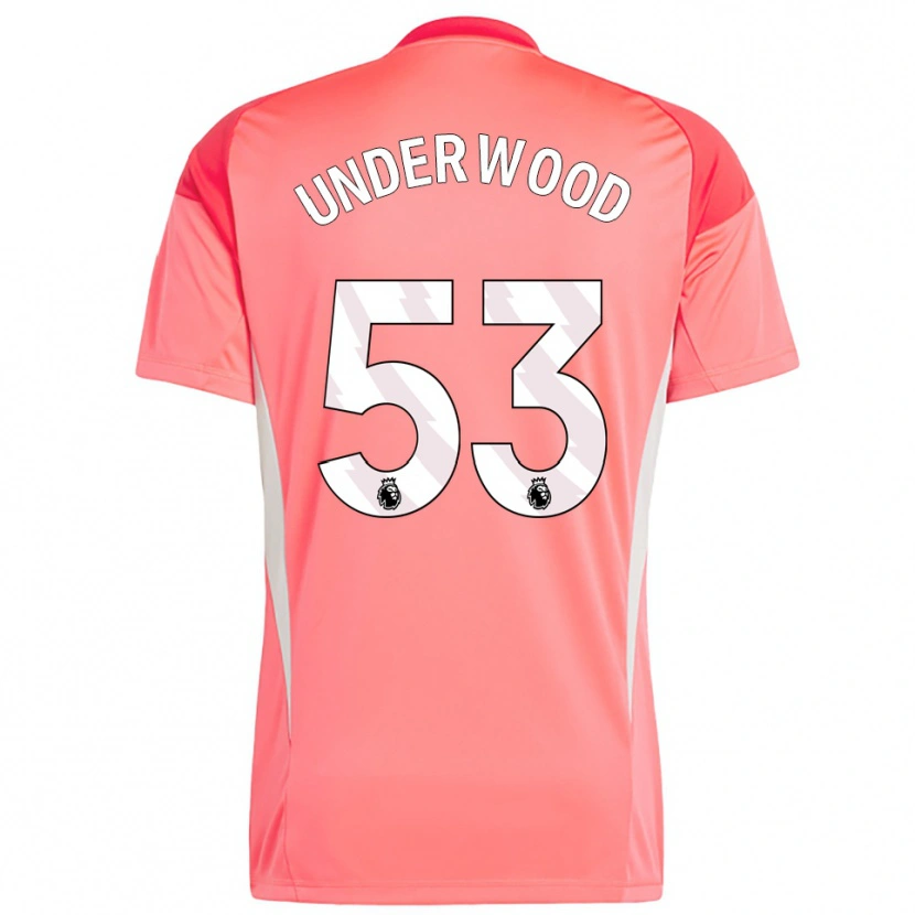 Danxen Niño Camiseta Marco Underwood #53 Blanco Rojo Portero Equipación 2025/26 La Camisa