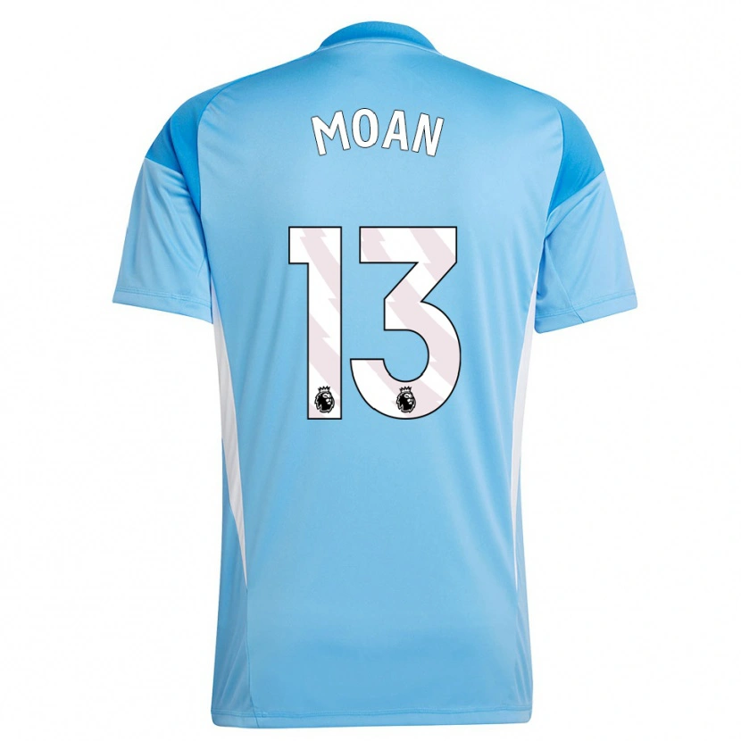 Danxen Niño Camiseta Claudia Moan #13 Azul Blanco Portero Equipación 2025/26 La Camisa