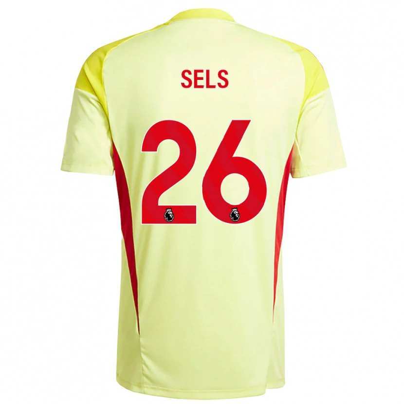 Danxen Niño Camiseta Matz Sels #26 Amarillo Naranja Claro Portero Equipación 2025/26 La Camisa
