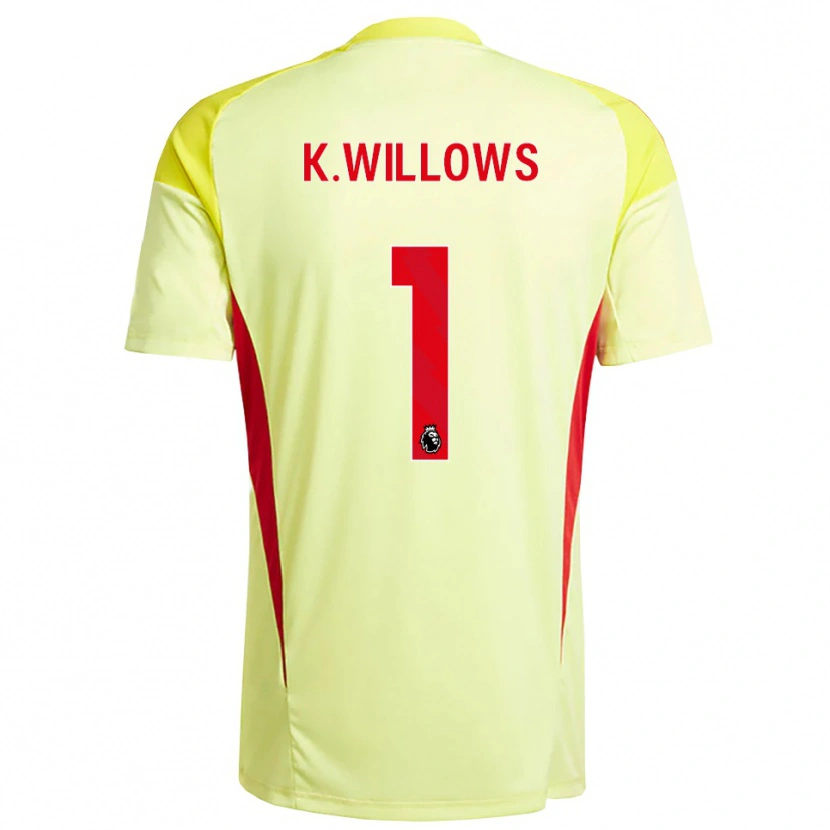 Danxen Niño Camiseta Keehan Willows #1 Amarillo Naranja Claro Portero Equipación 2025/26 La Camisa