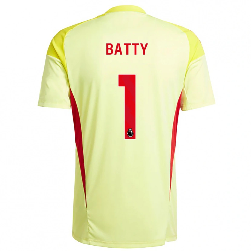 Danxen Niño Camiseta Emily Batty #1 Amarillo Naranja Claro Portero Equipación 2025/26 La Camisa