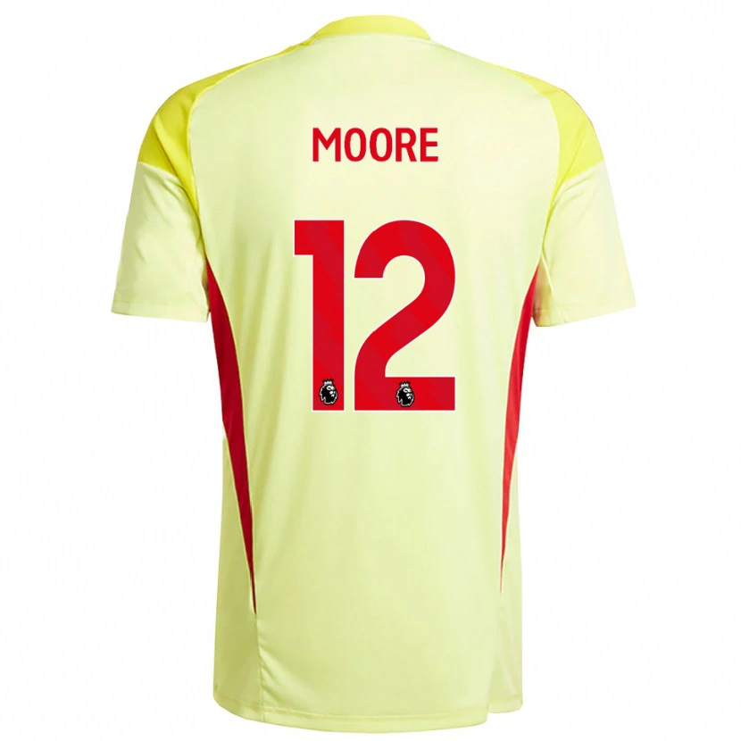 Danxen Niño Camiseta Daniel Moore #12 Amarillo Naranja Claro Portero Equipación 2025/26 La Camisa