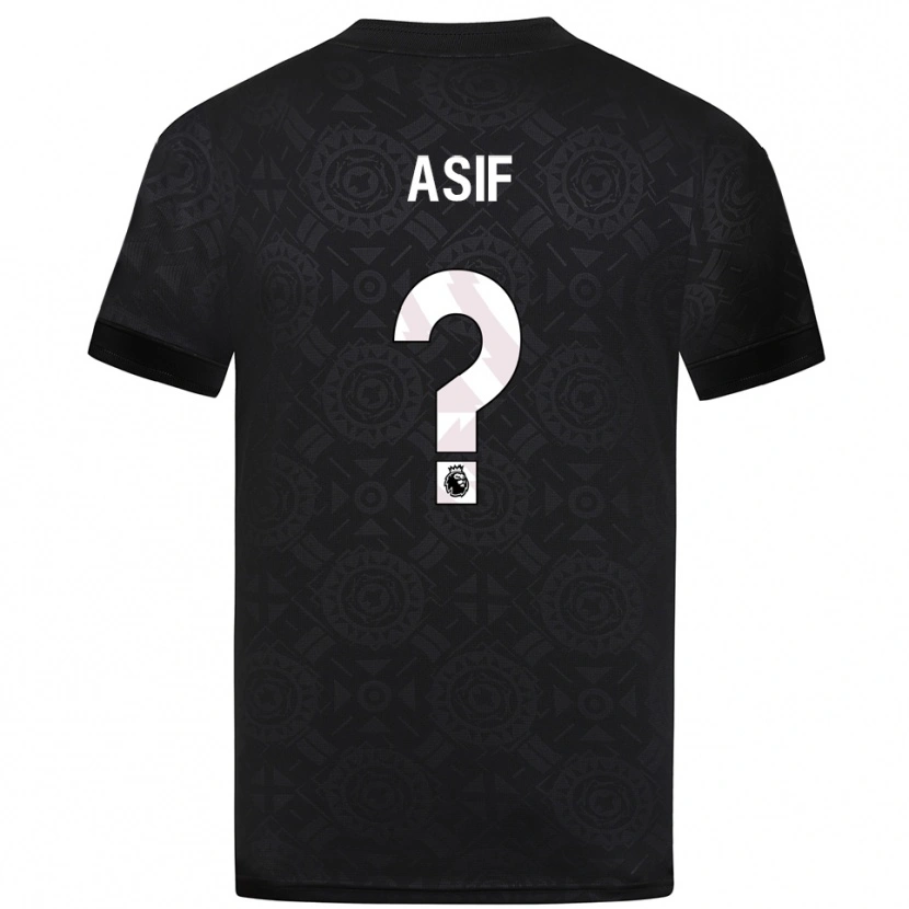 Danxen Niño Camiseta Dawood Asif #0 Blanco Negro Portero Equipación 2025/26 La Camisa