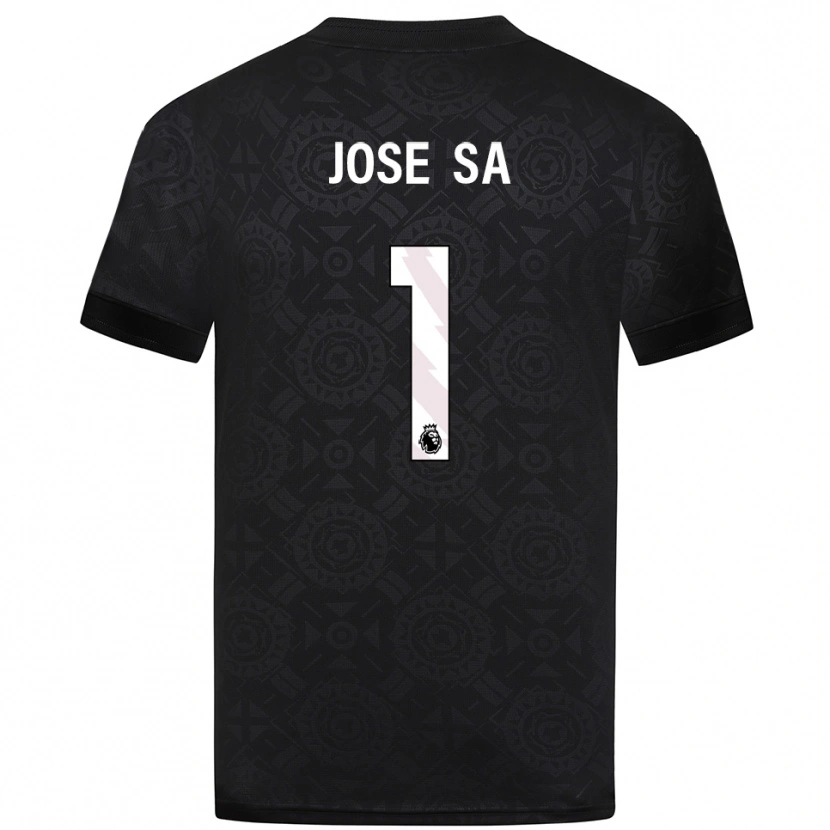 Danxen Niño Camiseta José Sá #1 Blanco Negro Portero Equipación 2025/26 La Camisa