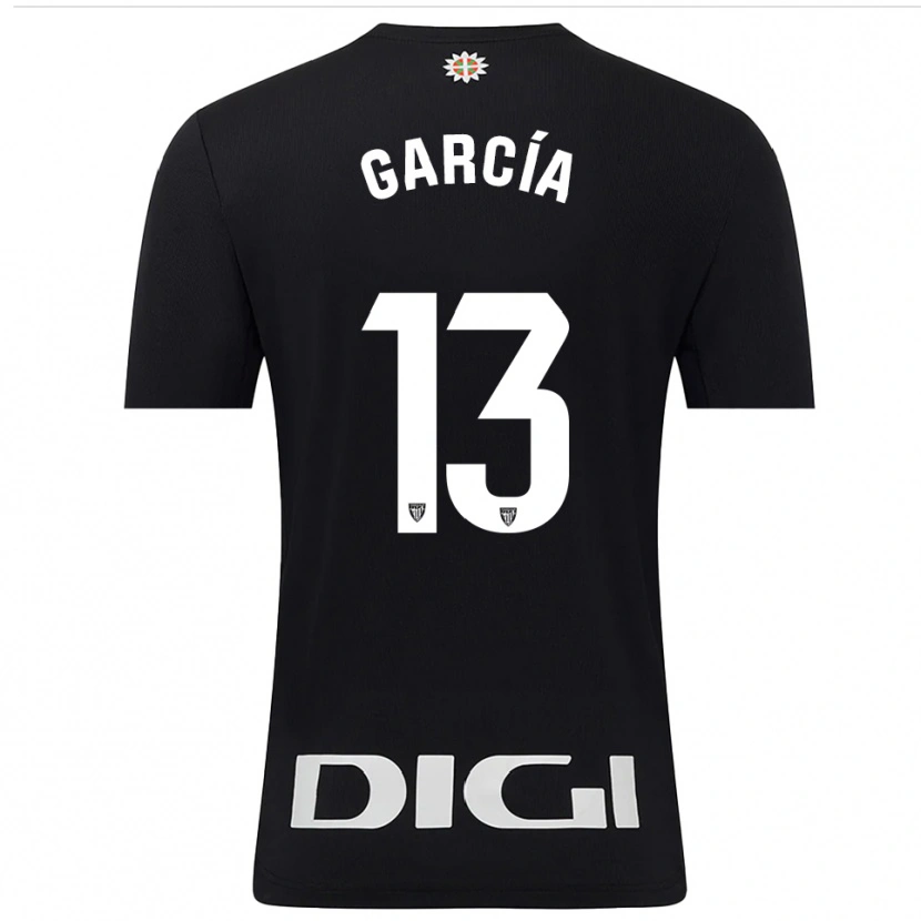 Danxen Niño Camiseta Simón García #13 Negro Blanco Portero Equipación 2025/26 La Camisa