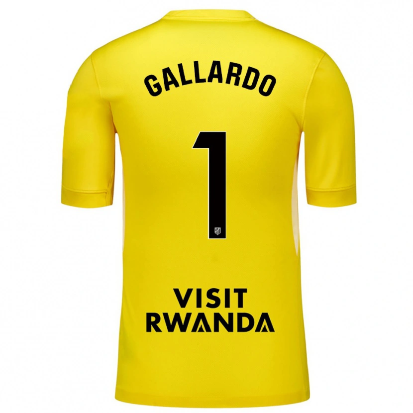 Danxen Niño Camiseta Lola Gallardo #1 Amarillo Negro Portero Equipación 2025/26 La Camisa