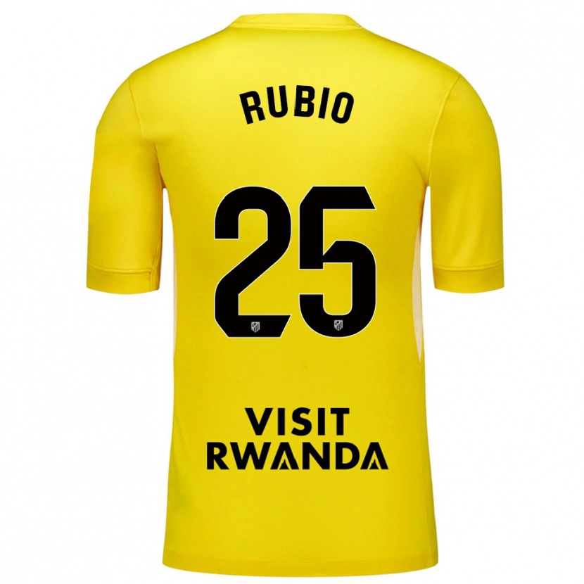 Danxen Niño Camiseta Daniel Rubio #25 Amarillo Negro Portero Equipación 2025/26 La Camisa
