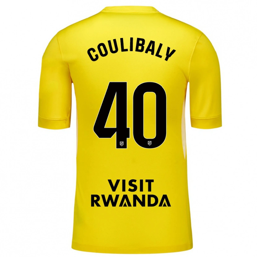 Danxen Niño Camiseta Izan Coulibaly #40 Amarillo Negro Portero Equipación 2025/26 La Camisa