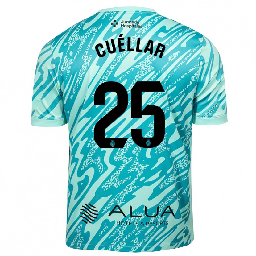 Danxen Niño Camiseta Iván Cuéllar #25 Cian Negro Portero Equipación 2025/26 La Camisa