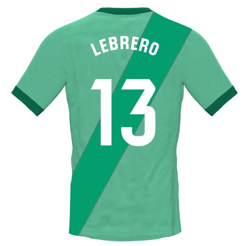 Danxen Niño Camiseta Lucia Lebrero Rodríguez #13 Verde Negro Portero Equipación 2025/26 La Camisa