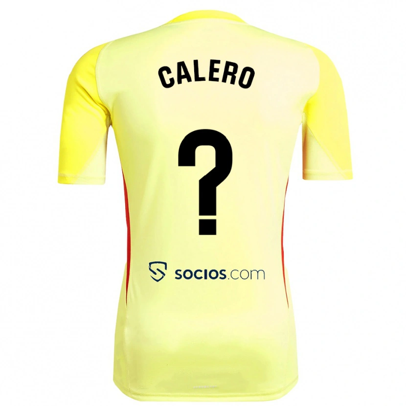 Danxen Niño Camiseta Josema Calero #0 Amarillo Rojo Negro Portero Equipación 2025/26 La Camisa
