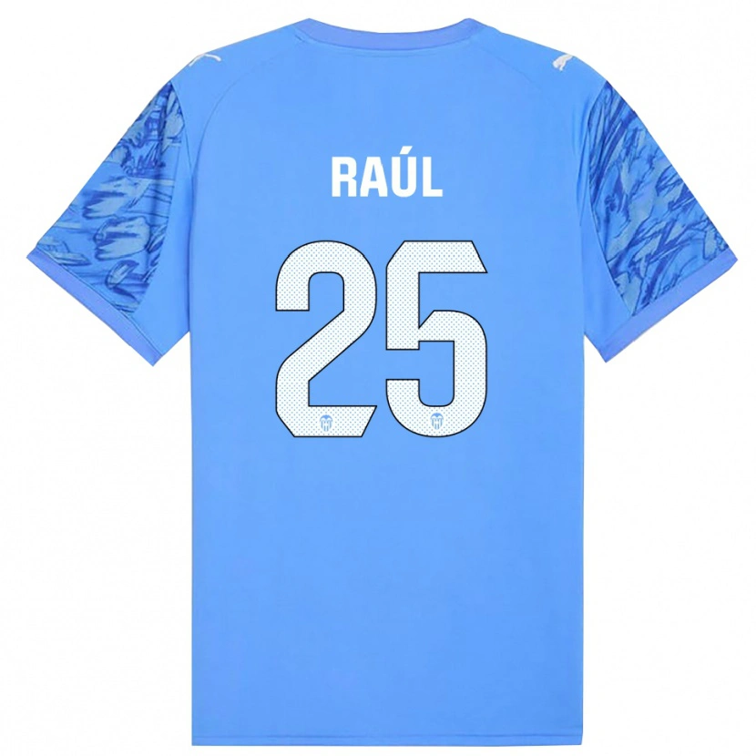 Danxen Niño Camiseta Raúl Jiménez #25 Azul Blanco Portero Equipación 2025/26 La Camisa