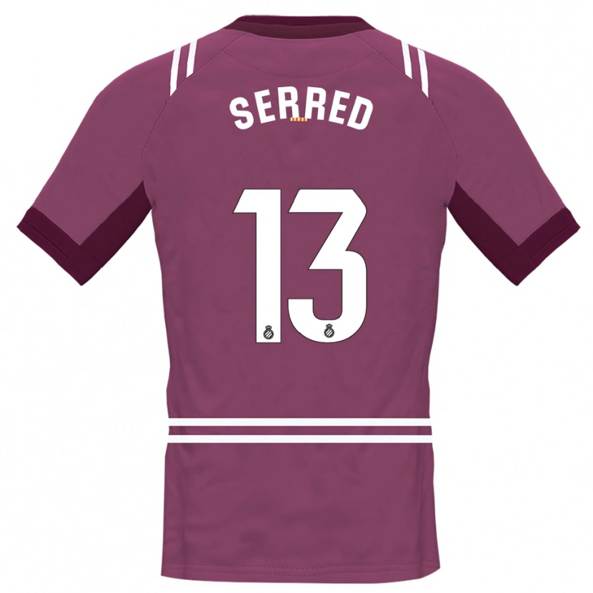 Danxen Niño Camiseta Llorenç Serred #13 Blanco Borgoña Portero Equipación 2025/26 La Camisa