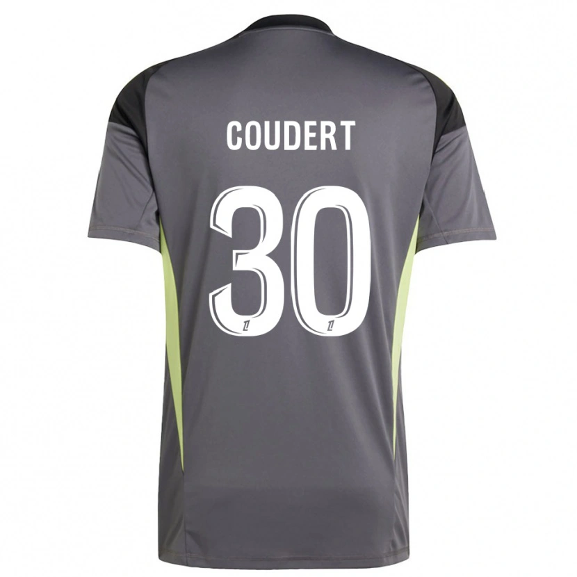 Danxen Niño Camiseta Grégoire Coudert #30 Gris Oscuro Verde Portero Equipación 2025/26 La Camisa