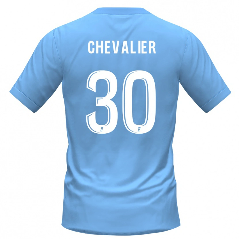 Danxen Niño Camiseta Lucas Chevalier #30 Azul Negro Portero Equipación 2025/26 La Camisa