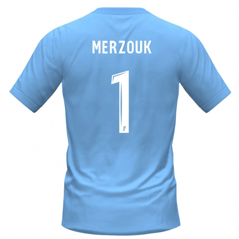 Danxen Niño Camiseta Samy Merzouk #1 Azul Negro Portero Equipación 2025/26 La Camisa